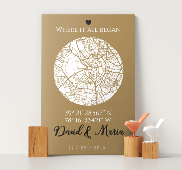 Where it all began customisable canvas prints - TenStickers