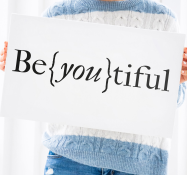 You are so beyoutiful inspirational canvas - TenStickers