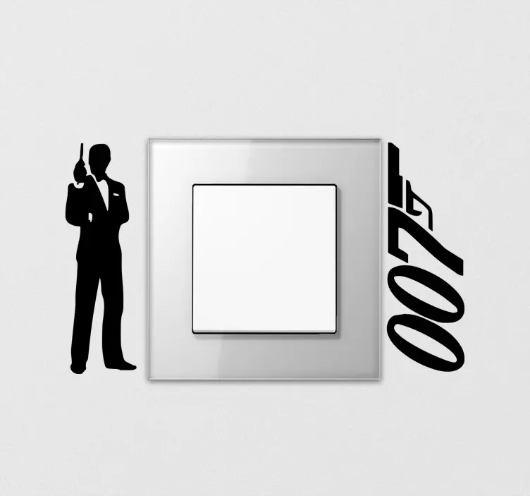 007 Shooting light switch decal - TenStickers