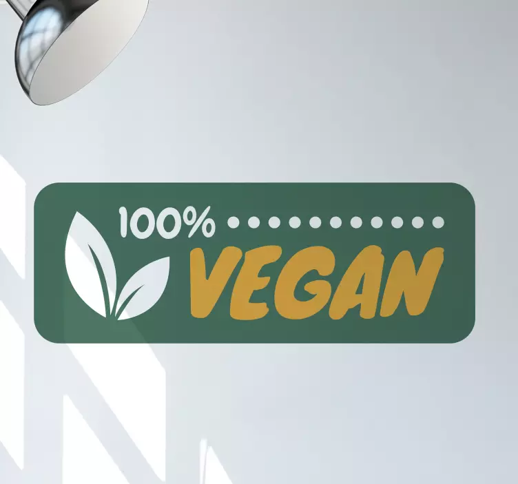 100% vegan Workshop sticker - TenStickers