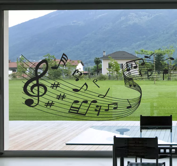 Fun Musical Notes Wall Decal - TenStickers