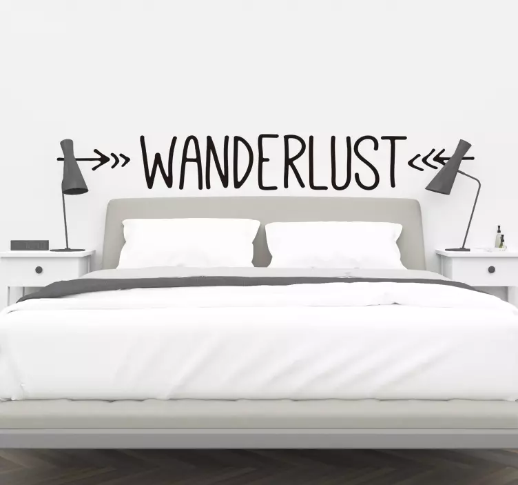 Wanderlust Travel Text Sticker - TenStickers
