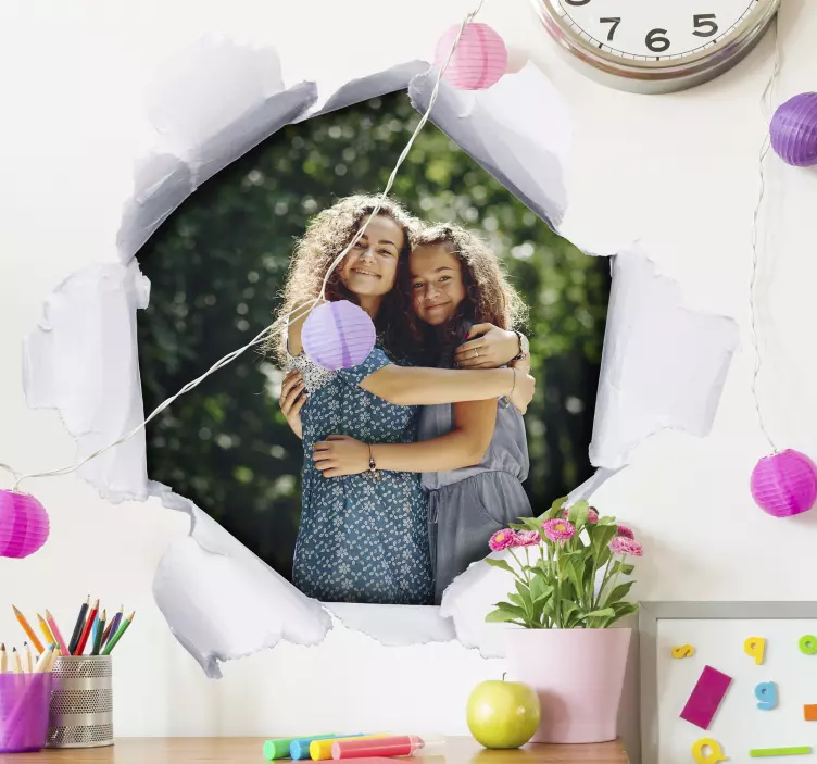 Trompe l'oeil Customisable Wall Sticker - TenStickers