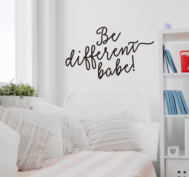 Be Different Babe Wall Sticker - TenStickers