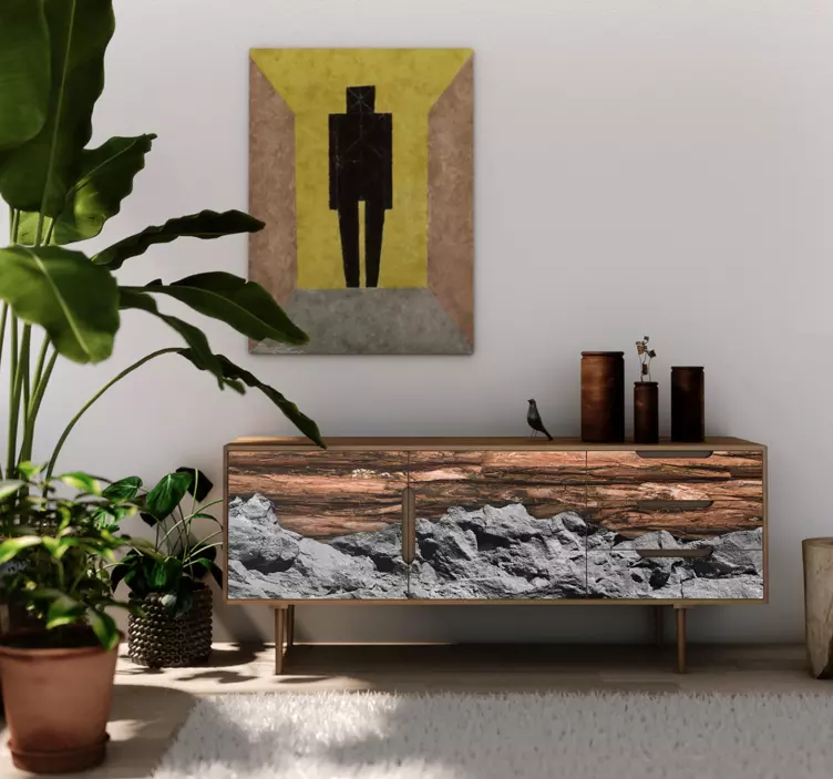 Firewood and stone furniture sticker - TenStickers