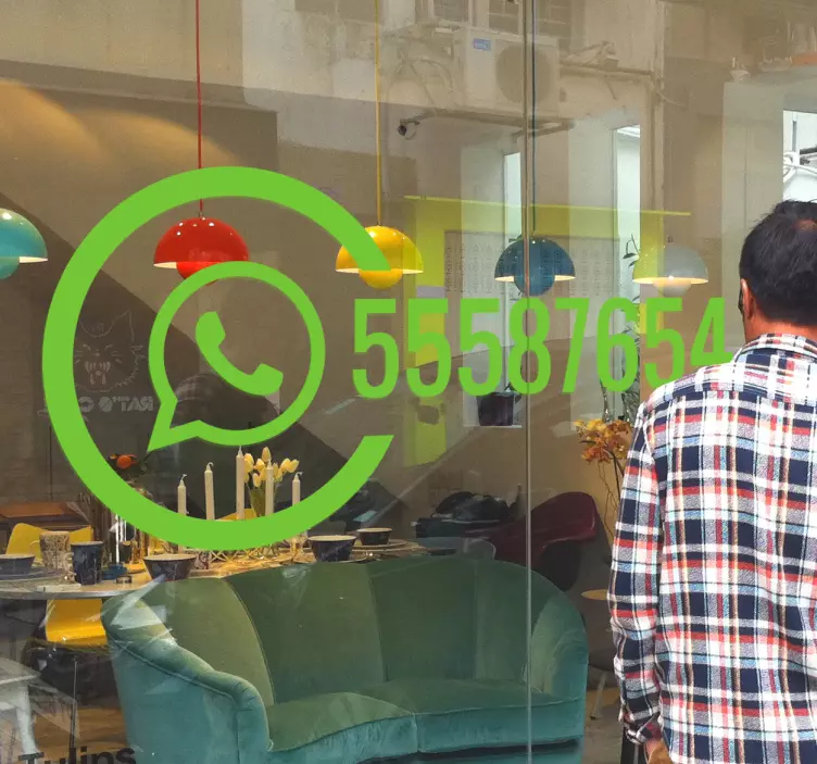 Whatsapp Business Window Sticker - TenStickers