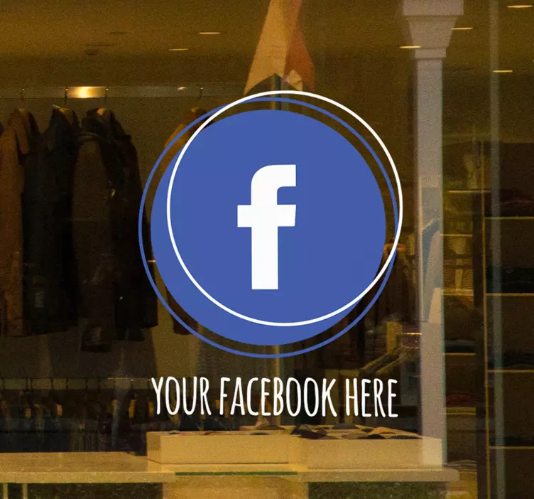 Window decal for business social media icon - TenStickers