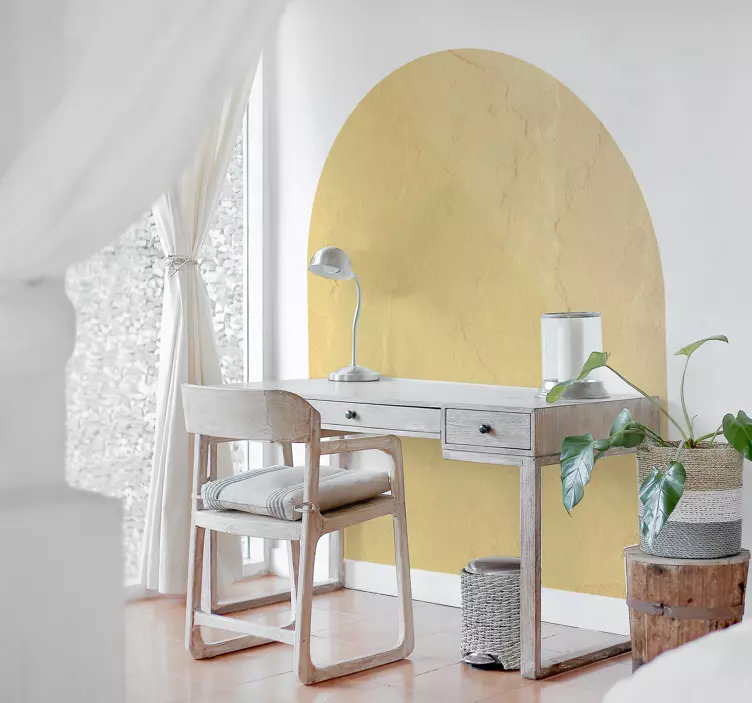 Abstract curved geometry office wall sticker - TenStickers