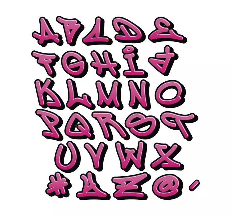 Personalised girl name graffiti design wall sticker for kids - TenStickers