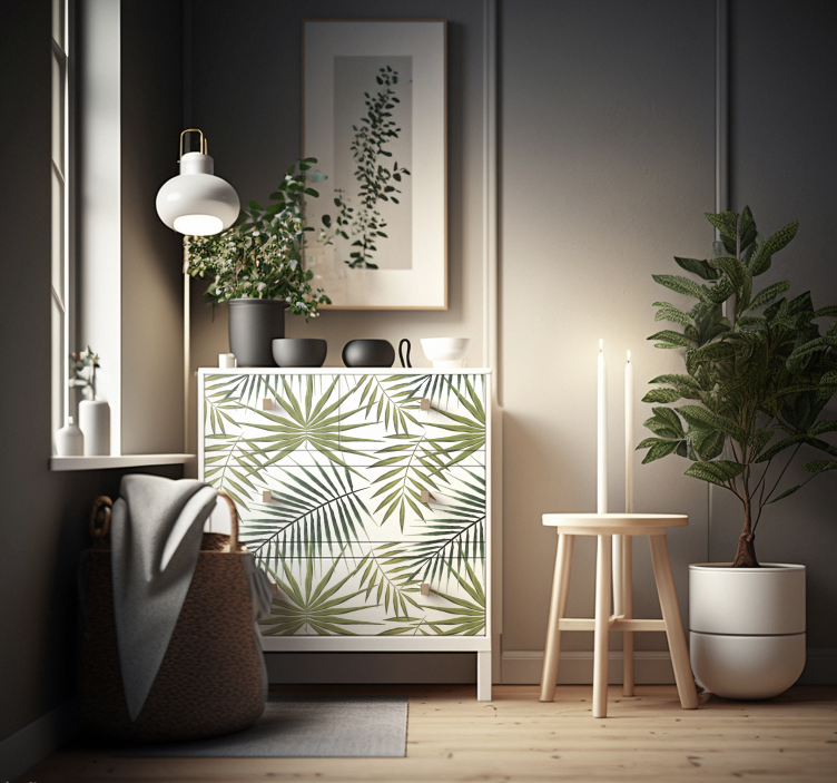 Palm Leaves furniture decal   - TenStickers