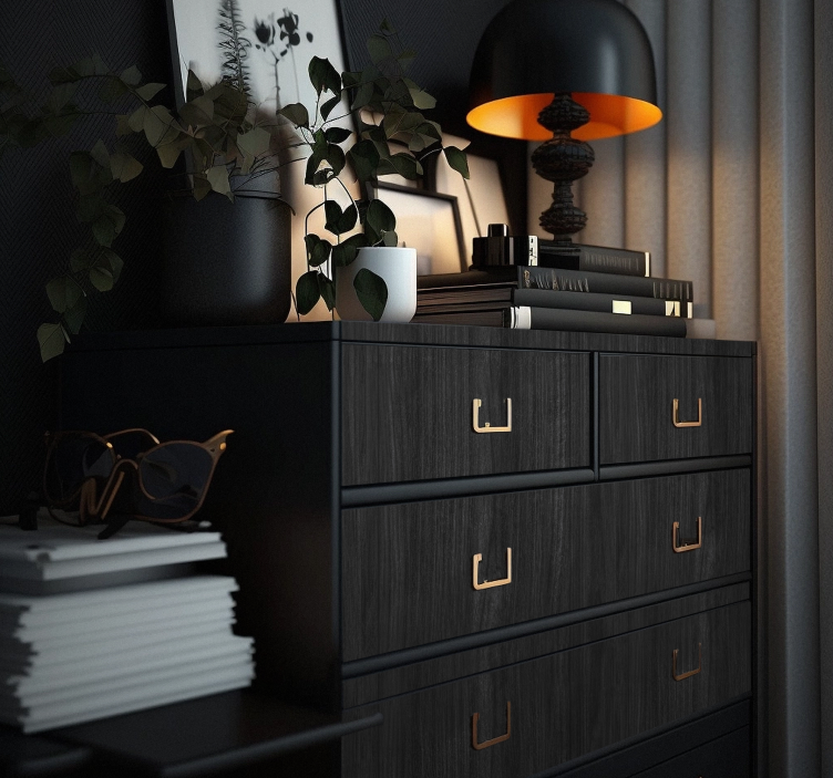 Black Wood furniture decal  - TenStickers