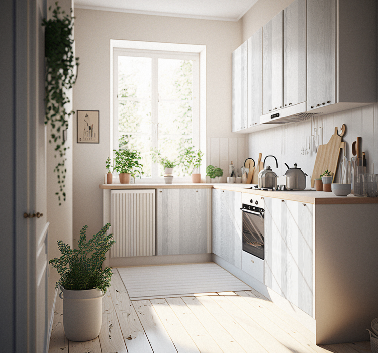 White Wood Texture furniture decal  - TenStickers