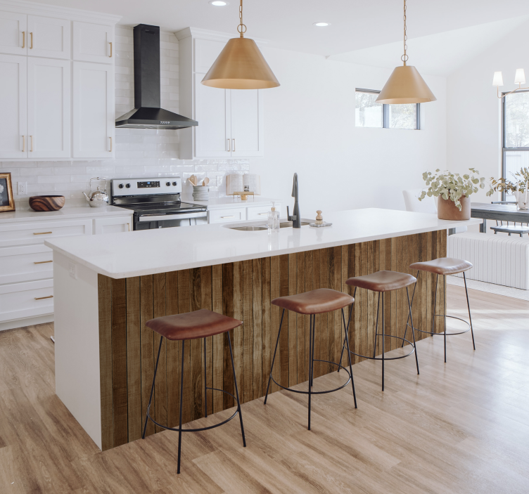 Wood strips furniture decal  - TenStickers