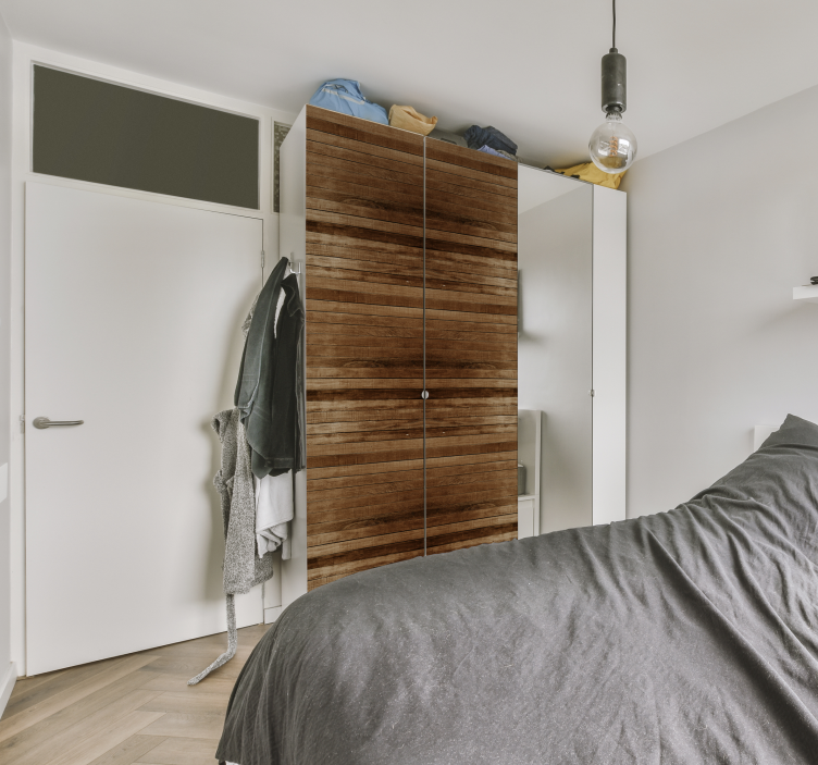 Wood strips furniture decal  - TenStickers