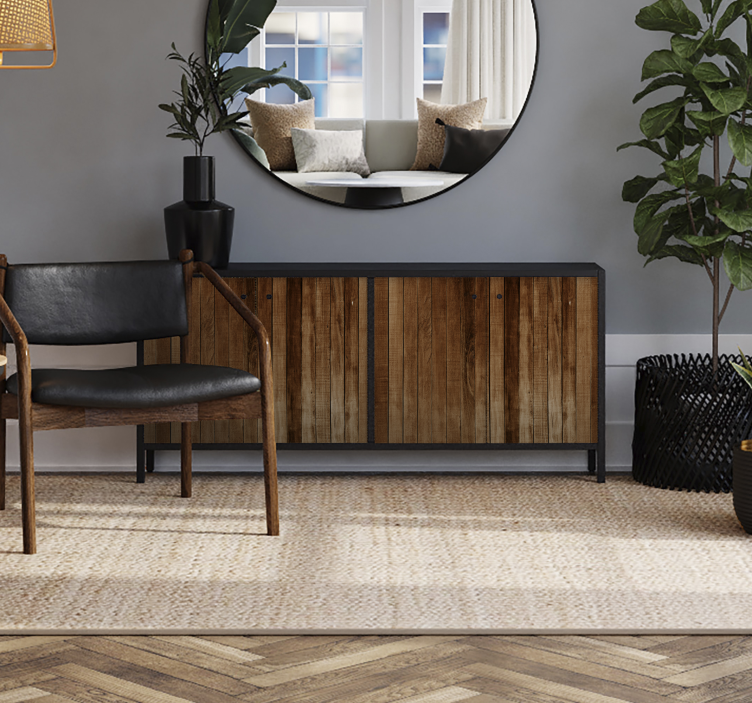 Wood strips furniture decal  - TenStickers