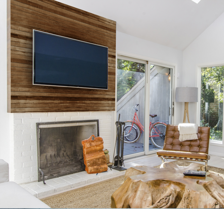 Wood strips furniture decal  - TenStickers