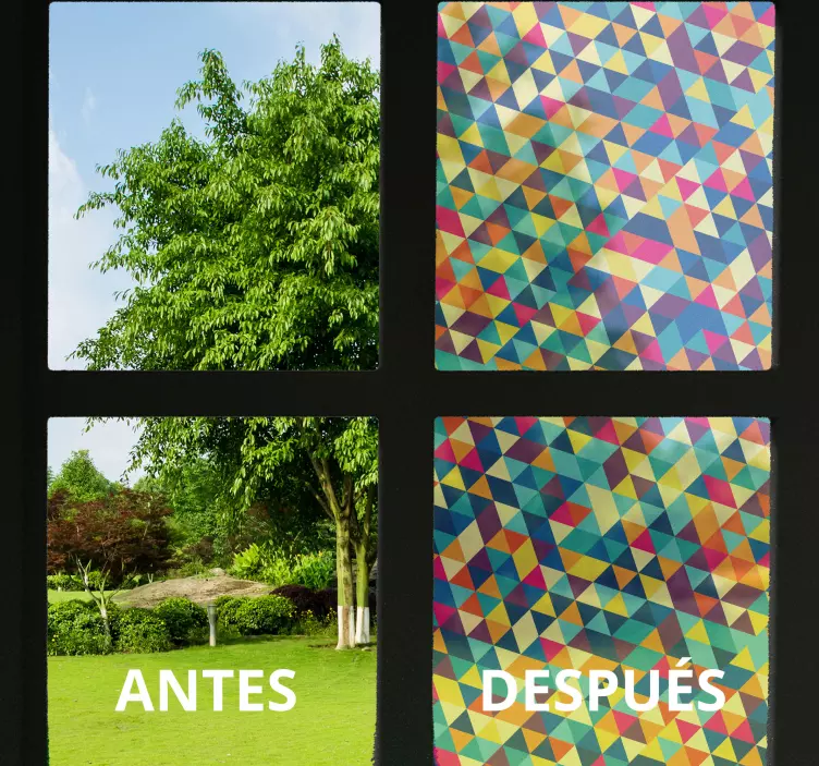 Geometric Translucent window sticker - TenStickers