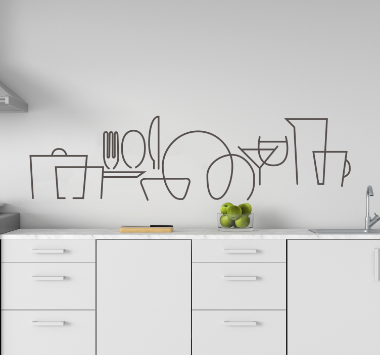 Cutlery cutlery wall sticker - TenStickers