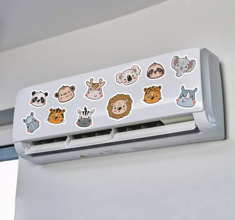 Animal design air conditioning sticker - TenStickers