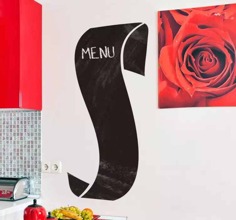 Menu Roll Chalkboard Sticker - TenStickers