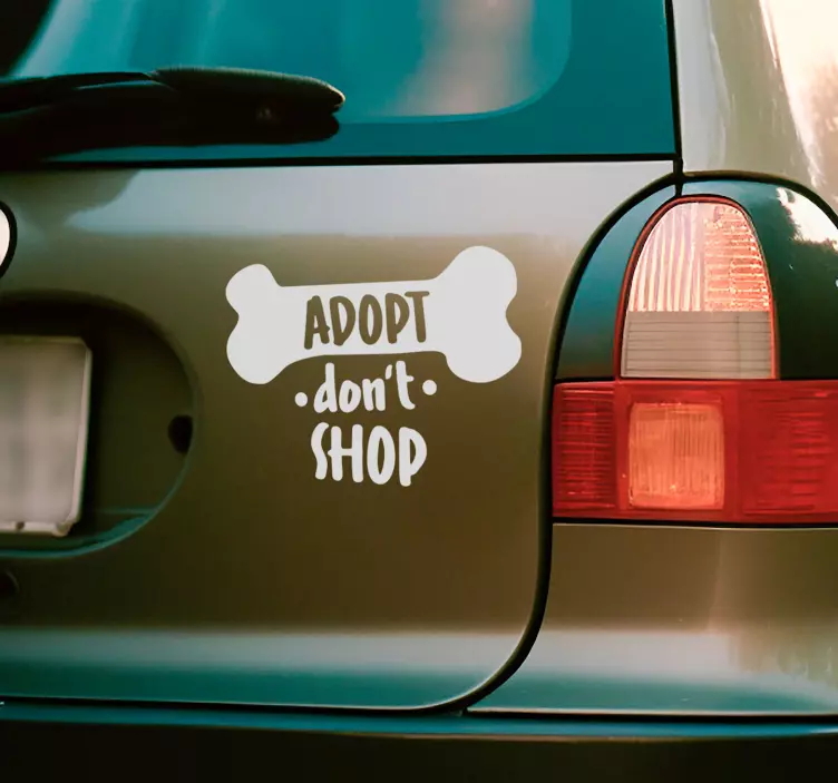 Adopt don’t shop pet  car sticker - TenStickers