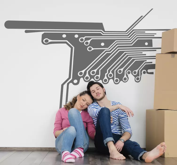 Electronic Circuit Wall Sticker - TenStickers