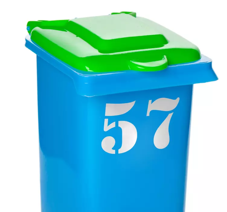 Container sticker number for bin - TenStickers