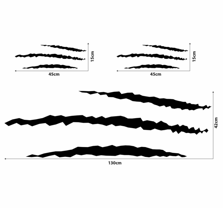 Animal scratches car decal pack - TenStickers