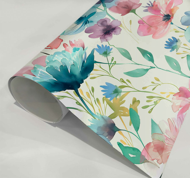 wildflowers in summer flower wall decal - TenStickers