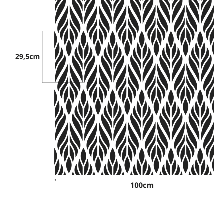 Leaf pattern Leaf pattern window sticker - TenStickers