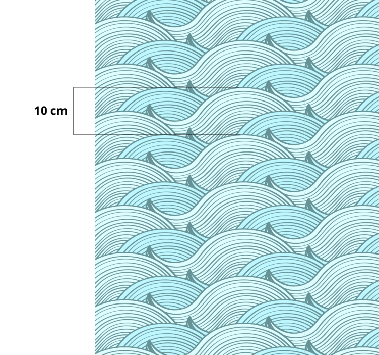 Waves pattern furniture sticker - TenStickers