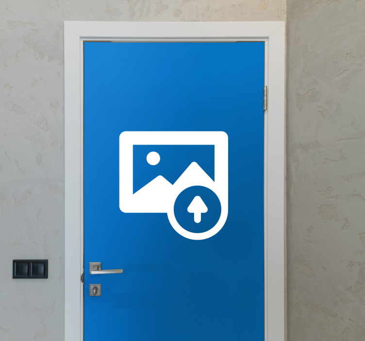 Personalised photo door sticker - TenStickers