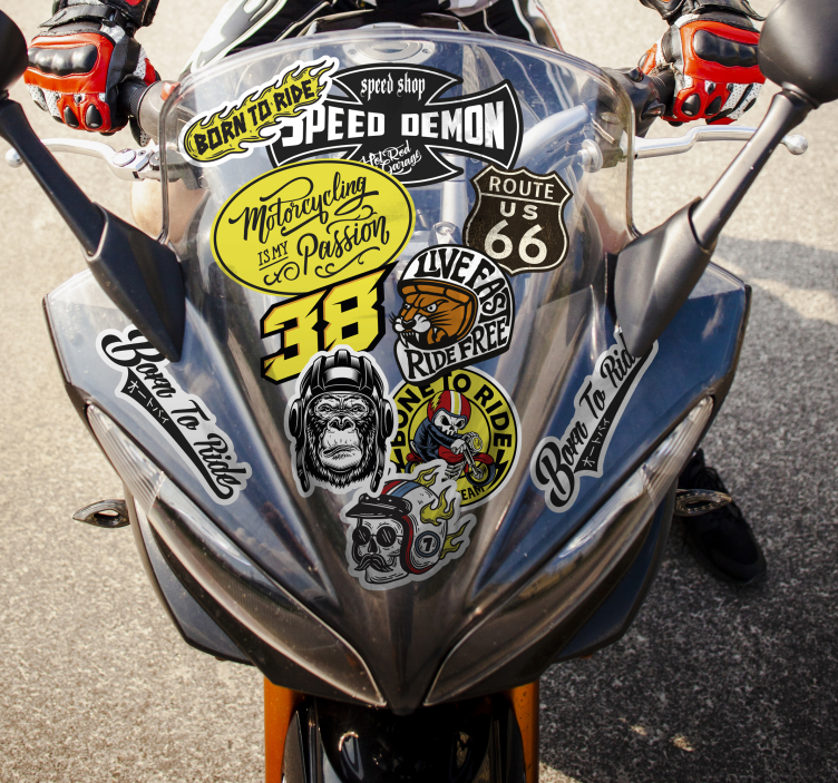 Original bomb pack motorcycle decal - TenStickers