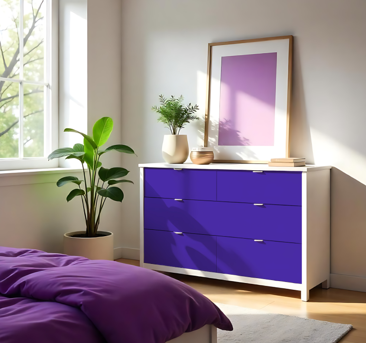 Matte Purple plain sticker - TenStickers