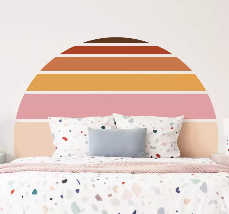 70's sun headboard sticker - TenStickers