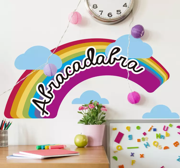 Abracadabra Rainbow Design wall stickers for kids - TenStickers