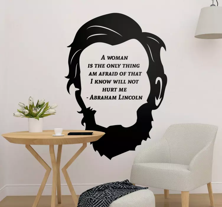Abraham Lincoln Woman Quote Sticker - TenStickers