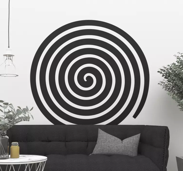 Abstract circle of line wall sticker - TenStickers