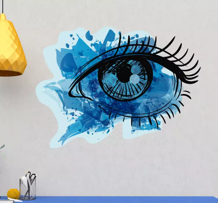 Abstract Eye Illustration location wall sticker - TenStickers