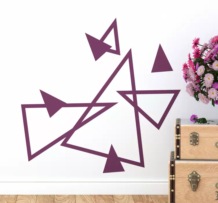 Abstract geometrical figures wall sticker - TenStickers