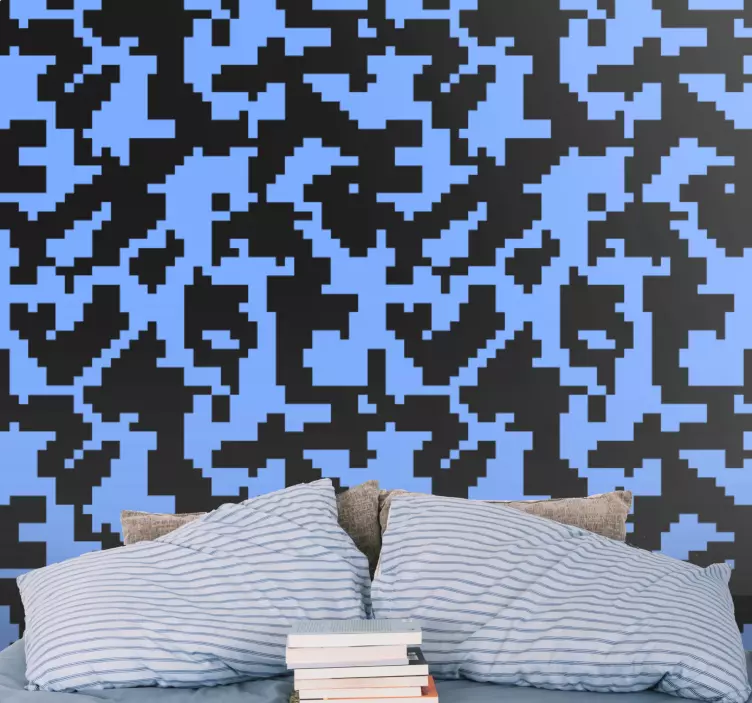 Abstract pixel pattern wall decal for bedroom - TenStickers