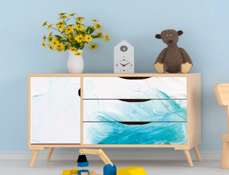 Abstract textured oil painting furniture decal - TenStickers