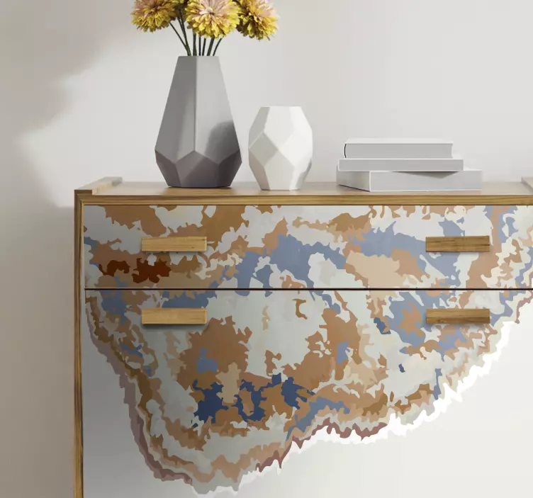 Abstract watercolor furniture decal - TenStickers
