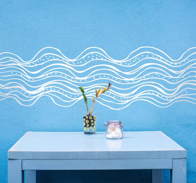 Abstract Waves Sticker - TenStickers