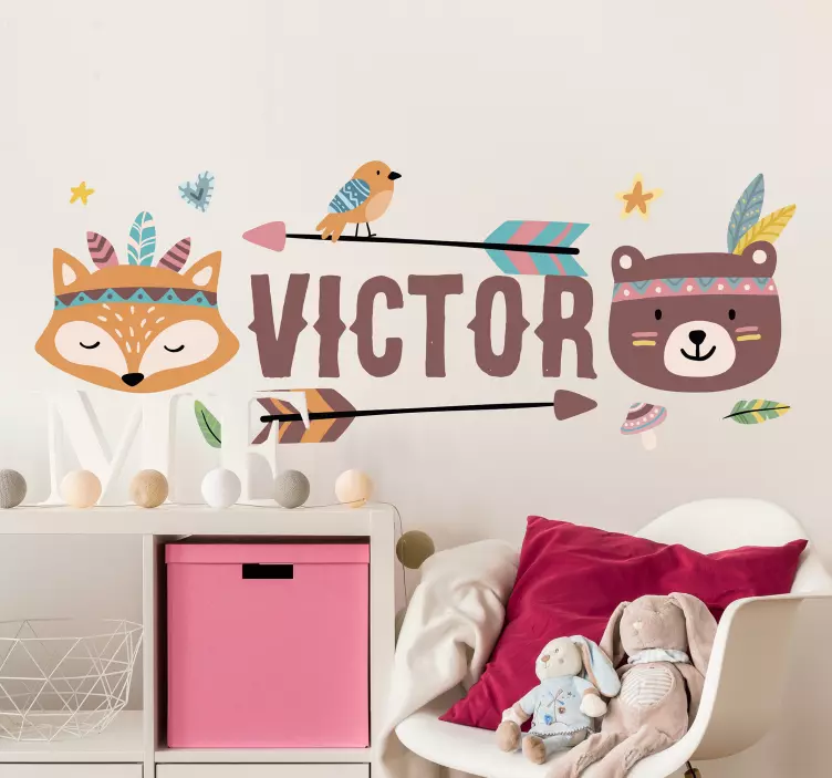 Adorable Creature Expressions wall stickers for kids - TenStickers