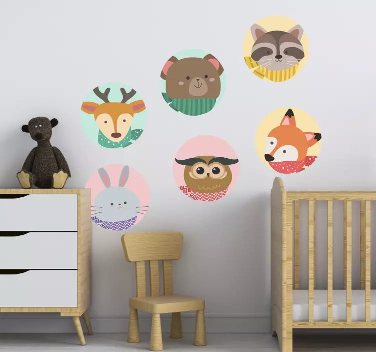 Adorable Creature Expressions farm animal wall decal - TenStickers