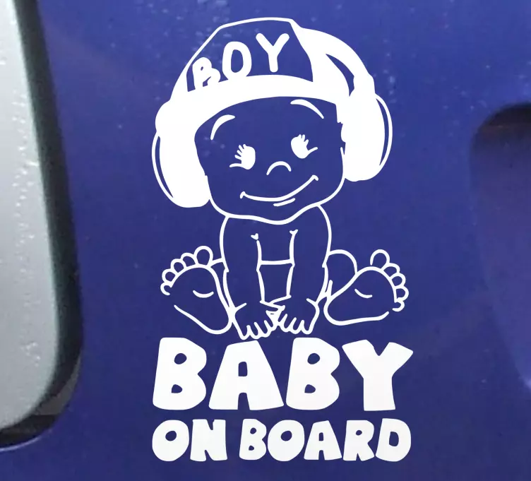 Adorable Infant Style Baby on board sticker - TenStickers
