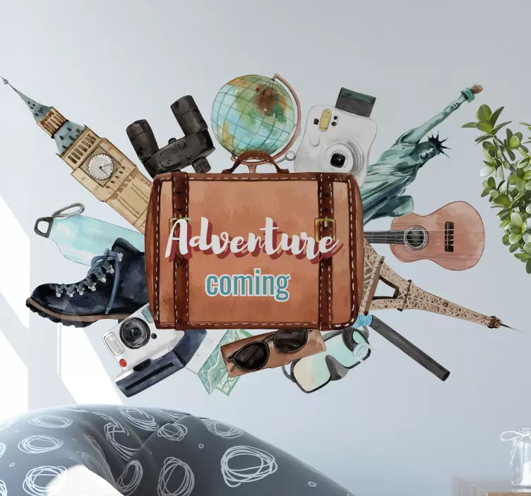 Adventure coming travel stickers - TenStickers