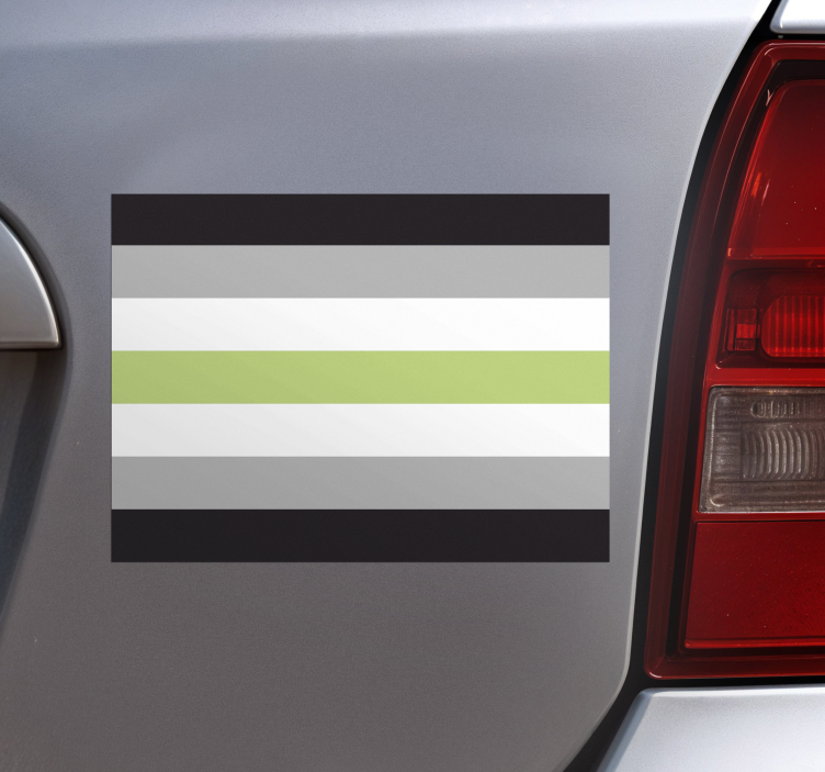 Agender flag car decal - TenStickers