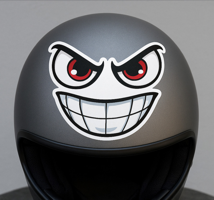 Aggressive cartoon faces bike sticker - TenStickers